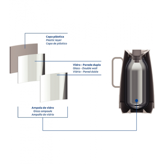 Garrafa 500ml Térmica Bege Exata